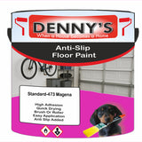Denny's Floor Paint For Grip Coating Colour- Standard-473 Magena - Anti-Slip Hardwearing Safe
