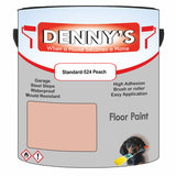 Denny's Floor Paint For Garages Colour- Standard-524 Peach - Oilproof Tyre-Tough Hardwearing