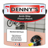 Denny's Floor Paint For Grip Coating Colour- Standard-524 Peach - Anti-Slip Hardwearing Safe
