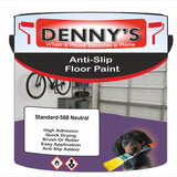 Denny's Floor Paint For Grip Coating Colour- Standard-568 Neutral - Anti-Slip Hardwearing Safe