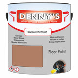 Denny's Floor Paint For Commercial Areas Colour- Standard-753 Peach - High-Traffic Anti-Slip Hardwearing