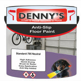 Denny's Floor Paint For Grip Coating Colour- Standard-795 Neutral - Anti-Slip Hardwearing Safe