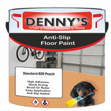 Denny's Floor Paint For Grip Coating Colour- Standard-808 Peach - Anti-Slip Hardwearing Safe