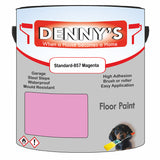 Denny's Floor Paint For Sheds Colour- Standard-857 Magenta - Durable Anti-Slip Weatherproof