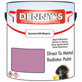 Denny's High Temp Paint For Stoves Colour- Standard-866 Magena - Heatproof Soot-Resistant Durable