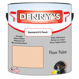 Denny's Floor Paint For Garages Colour- Standard-912 Peach - Oilproof Tyre-Tough Hardwearing