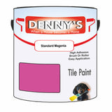 Denny's Tile Paint For Kitchen Tile Colour- Standard Magenta - Wipe-Clean Grease-Resistant Refresh