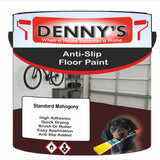 Denny's Floor Paint For Grip Coating Colour- Standard Mahogony - Anti-Slip Hardwearing Safe