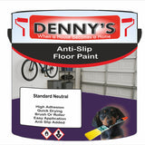 Denny's Floor Paint For Grip Coating Colour- Standard Neutral - Anti-Slip Hardwearing Safe