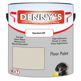 Denny's Floor Paint For Garages Colour- Standard Off - Oilproof Tyre-Tough Hardwearing