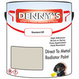 Denny's High Temp Paint For Radiators Colour- Standard Off - Heatproof No-Yellow Durable