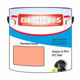 Denny's Plastic Paint For Windows Colour- Standard Peach - Weatherproof Fade-Safe Upvc