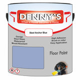 Denny's Floor Paint For Sheds Colour- Steel Anchor Blue - Durable Anti-Slip Weatherproof