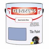 Denny's Tile Paint For Commercial Areas Colour- Steel Anchor Blue - High-Traffic Durable Easy-Clean