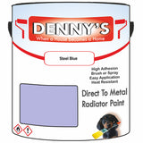 Denny's High Temp Paint For Pipes Colour- Steel Blue - Heatproof Corrosionguard Durable