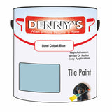 Denny's Tile Paint For Kitchen Tile Colour- Steel Cobalt Blue - Wipe-Clean Grease-Resistant Refresh