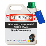 Denny's Stain Paint For Sheds Colour- Steel Coolant Blue - Weatherproof Uv-Safe Nourish