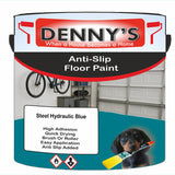 Denny's Floor Paint For Grip Coating Colour- Steel Hydraulic Blue - Anti-Slip Hardwearing Safe