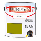 Denny's Tile Paint For Commercial Areas Colour- Steel Olive - High-Traffic Durable Easy-Clean