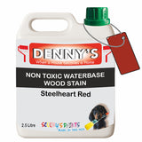 Denny's Stain Paint For Fences Colour- Steelheart Red - Weatherproof Uv-Safe Protect