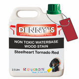 Denny's Stain Paint For Decking Colour- Steelheart Tornado Red - Anti-Slip Weatherproof Nourish