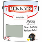 Denny's High Temp Paint For Stoves Colour- Steelworks Grey - Heatproof Soot-Resistant Durable