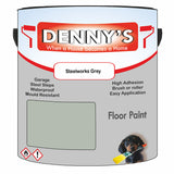 Denny's Floor Paint For Commercial Areas Colour- Steelworks Grey - High-Traffic Anti-Slip Hardwearing