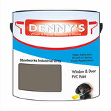 Denny's Plastic Paint For Acrylic Colour- Steelworks Industrial Grey - Adhesion Chip-Resistant Smooth