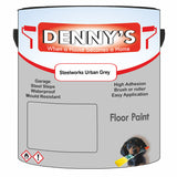 Denny's Floor Paint For Commercial Areas Colour- Steelworks Urban Grey - High-Traffic Anti-Slip Hardwearing