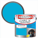 Denny's Chalk Paint For Walls Colour- Storm Horizon Sky Blue - Matte Wipe-Clean Coverage