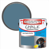 Denny's Chalk Paint For Walls Colour- Storm Sapphire Mist Blue - Matte Wipe-Clean Coverage