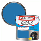 Denny's Chalk Paint For Walls Colour- Storm Serenity Sapphire Blue - Matte Wipe-Clean Coverage