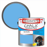 Denny's Chalk Paint For Walls Colour- Storm Sky Blue - Matte Wipe-Clean Coverage