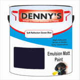 Denny's Emulsion Paint For Walls Colour- Soft Reflection Ocean Blue - Matte Wipe-Clean Durable Coverage