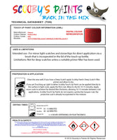 Instructions for use Subaru Sedona Red Car Paint