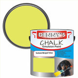 Denny's Chalk Paint For Walls Colour- Sunbeam Marigold Yellow - Matte Wipe-Clean Coverage