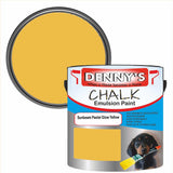 Denny's Chalk Paint For Walls Colour- Sunbeam Pastel Glow Yellow - Matte Wipe-Clean Coverage