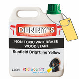 Denny's Stain Paint For Decking Colour- Sunfield Brightline Yellow - Anti-Slip Weatherproof Nourish