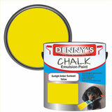 Denny's Chalk Paint For Furniture Colour- Sunlight Amber Sunbeam Yellow - Matte Scuffproof Refresh