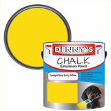 Denny's Chalk Paint For Walls Colour- Sunlight Glow Sunny Yellow - Matte Wipe-Clean Coverage