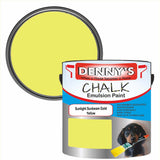 Denny's Chalk Paint For Walls Colour- Sunlight Sunbeam Gold Yellow - Matte Wipe-Clean Coverage