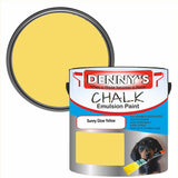 Denny's Chalk Paint For Walls Colour- Sunny Glow Yellow - Matte Wipe-Clean Coverage