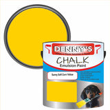 Denny's Chalk Paint For Walls Colour- Sunny Soft Corn Yellow - Matte Wipe-Clean Coverage