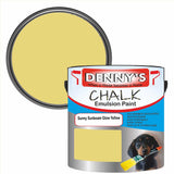 Denny's Chalk Paint For Walls Colour- Sunny Sunbeam Glow Yellow - Matte Wipe-Clean Coverage