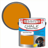 Denny's Chalk Paint For Walls Colour- Sunset Flame Orange - Matte Wipe-Clean Coverage