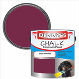 Denny's Chalk Paint For Walls Colour- Sunset Velvet Red - Matte Wipe-Clean Coverage