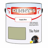 Denny's Tile Paint For Commercial Areas Colour- Supply Olive - High-Traffic Durable Easy-Clean