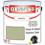 Denny's High Temp Paint For Grilles Colour- Supply Olive - Heatproof Rustguard Durable