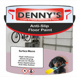 Denny's Floor Paint For Grip Coating Colour- Surface Mauve - Anti-Slip Hardwearing Safe