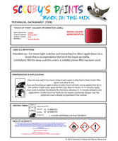 Instructions for use Suzuki Antares Red Car Paint